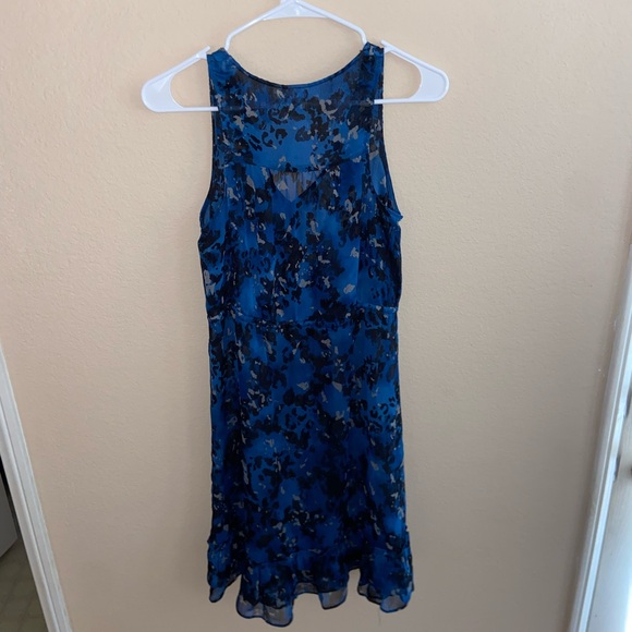 Grunge vibes cheetah print v neckline floral see thru dress cute ruffled bottoms - Picture 2 of 11